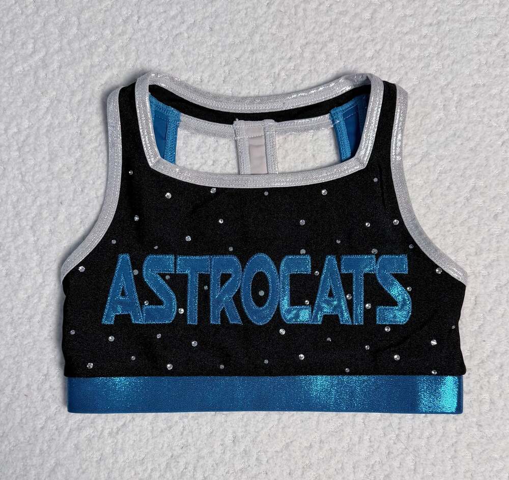 Rebel Athletic AstroCats Cheerleading Sports Bra Youth Small